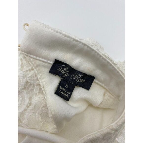 Lily Rose Size Small A-Line Sleeveless High Neck Cocktail Party Dress Black/Ivor - Picture 2 of 2